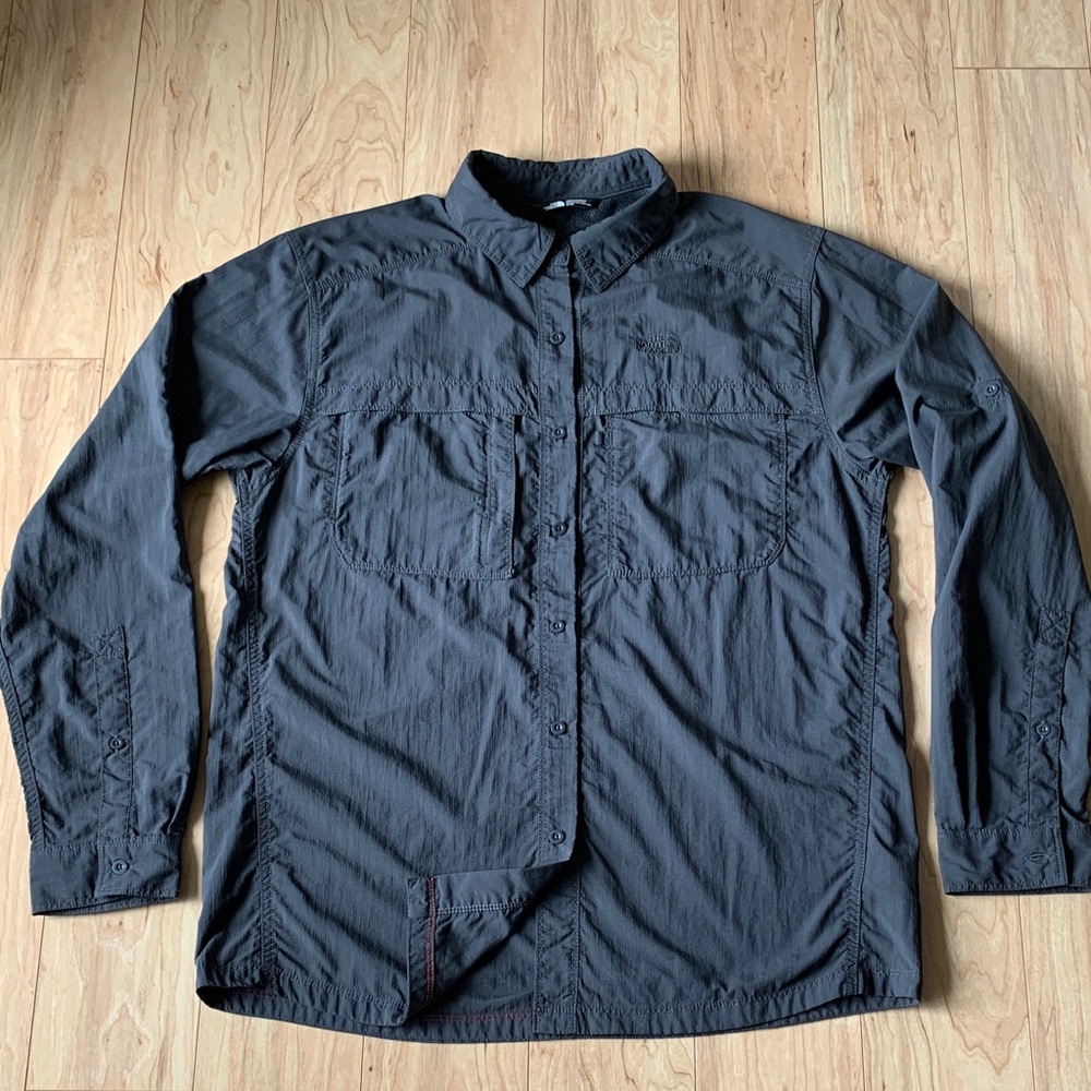 The North Face Men's Long Sleeve Button-Down Shirt - Dark Gray